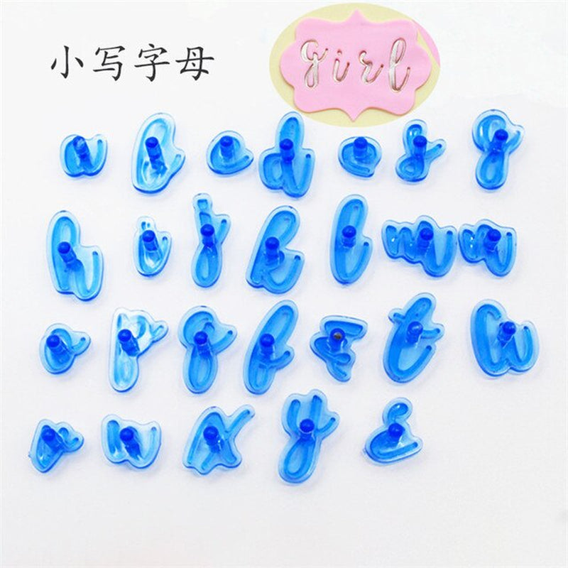 1 Set Alphabet Cake Molds Plastic Letter Fondant Mold Cookie Cutter Mold Number Cake Decorating Tools Pastry Baking Accessories