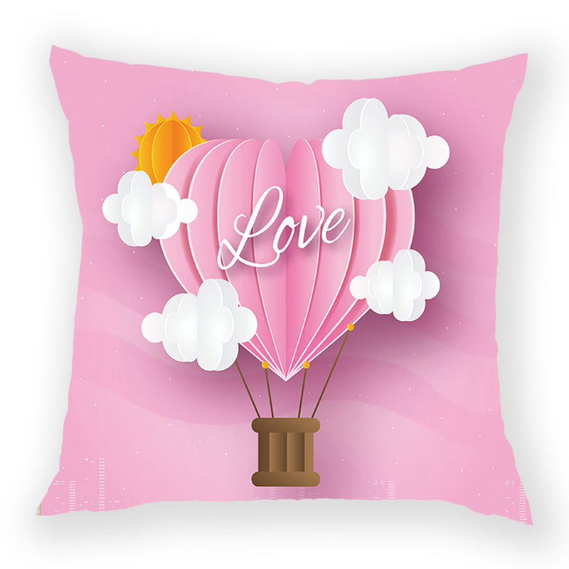 St Valentine Day Decor Pink 45*45Cm Pillow Case Love Valentines Day Gift Wedding Decorations Event Party Supplies Cushion Cover