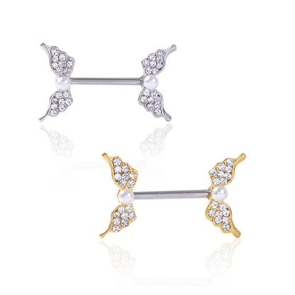 Stainless Steel Wing Straight Nipple Ring