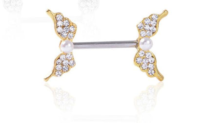 Stainless Steel Wing Straight Nipple Ring