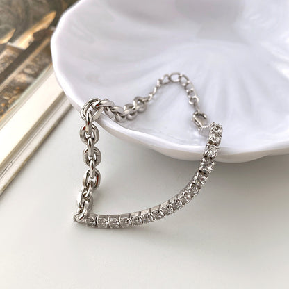 925 Sterling Silver Adjustment Retro Light Luxury Niche New Bracelet