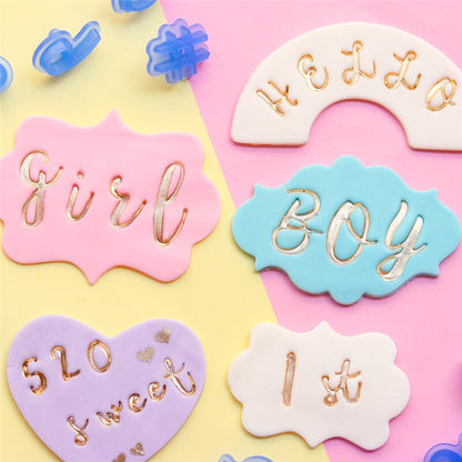 1 Set Alphabet Cake Molds Plastic Letter Fondant Mold Cookie Cutter Mold Number Cake Decorating Tools Pastry Baking Accessories