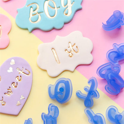 1 Set Alphabet Cake Molds Plastic Letter Fondant Mold Cookie Cutter Mold Number Cake Decorating Tools Pastry Baking Accessories