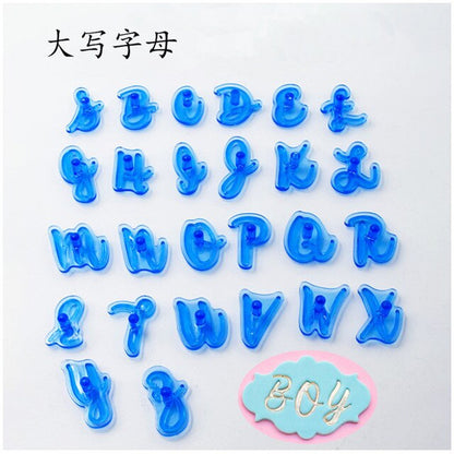 1 Set Alphabet Cake Molds Plastic Letter Fondant Mold Cookie Cutter Mold Number Cake Decorating Tools Pastry Baking Accessories